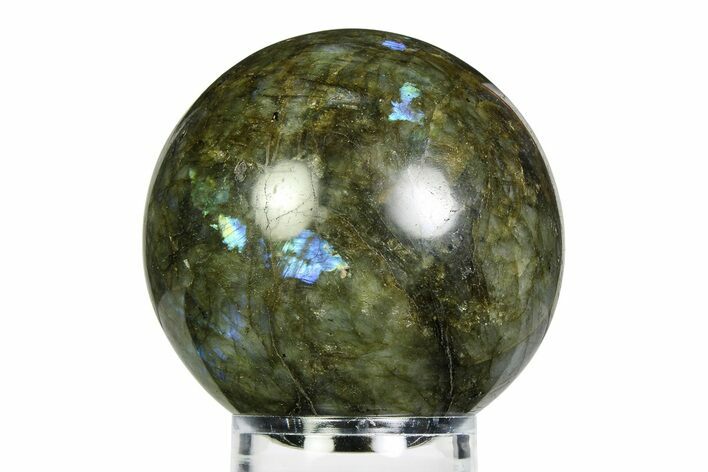 Flashy, Polished Labradorite Sphere - Great Color Play #355443